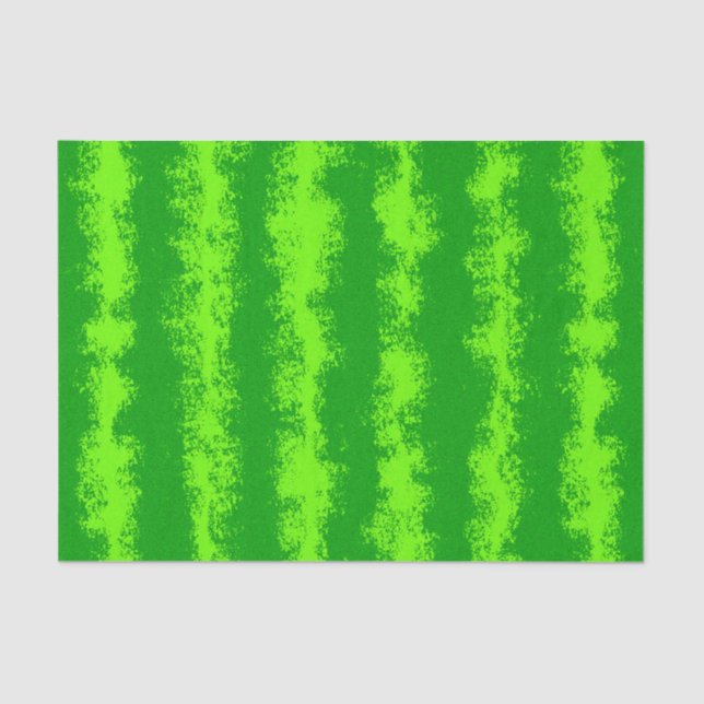 Papel De Seda Watermelon Green Summer Fruth Rind Pattern (Anverso)