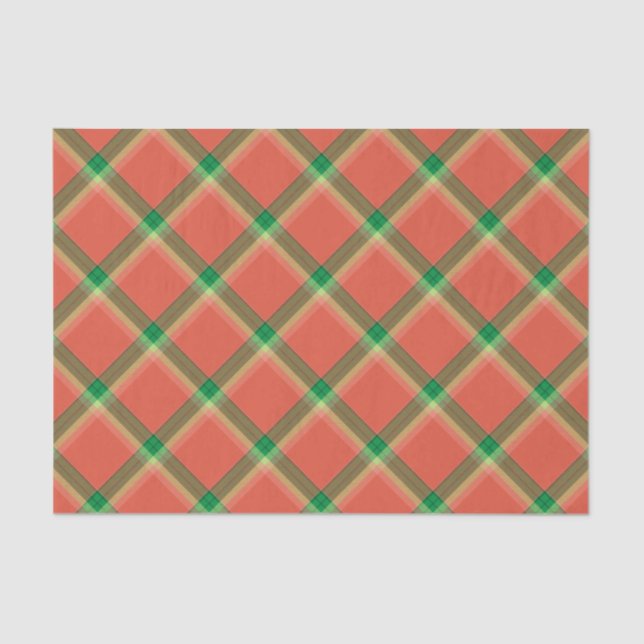 Papel De Seda Watermelon Tartan Tissue Paper (Anverso)