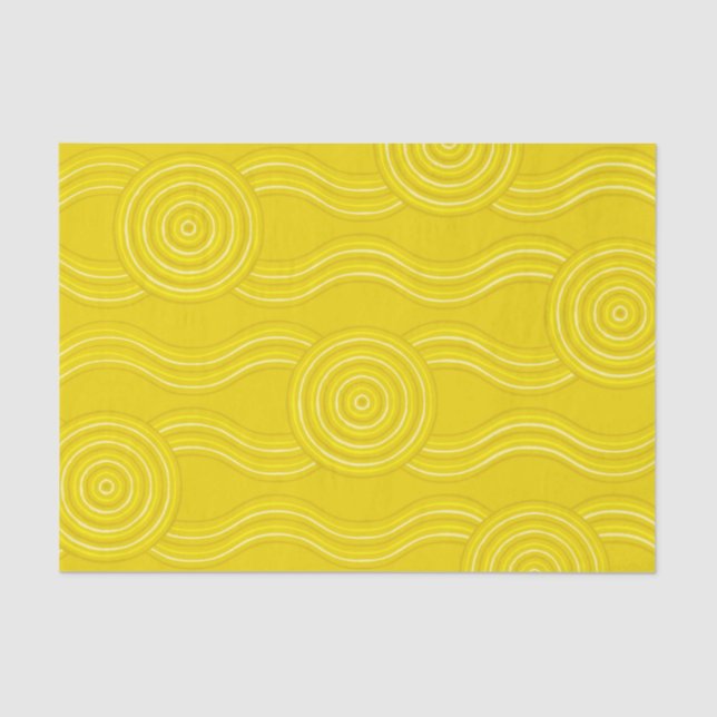 Papel De Seda Wattle, arte aborigen (Anverso)