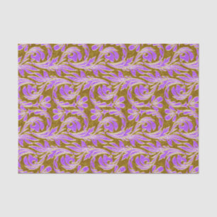 Papel De Seda Waves metálicas-Lt PÁPER DE BRAZO Purple-Gold-TISS