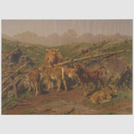 Papel De Seda Weaning the Calves (por Rosa Bonheur)