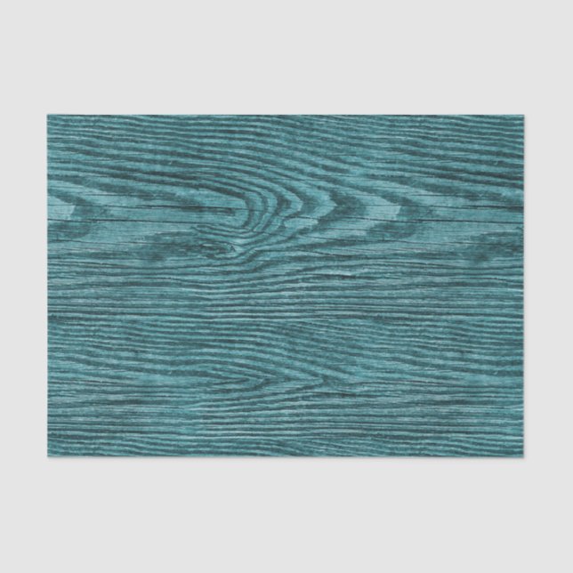 Papel De Seda Weathered Wood Texture Aqua (Anverso)