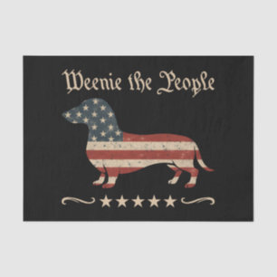Papel De Seda Weenie El Pueblo Dachshund 4 De Julio