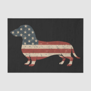 Papel De Seda Weenie El Pueblo Dachshund 4 De Julio
