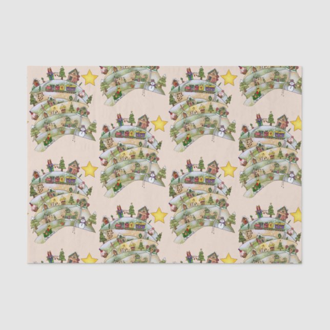 Papel De Seda Weihnachtsdorf  (Anverso)
