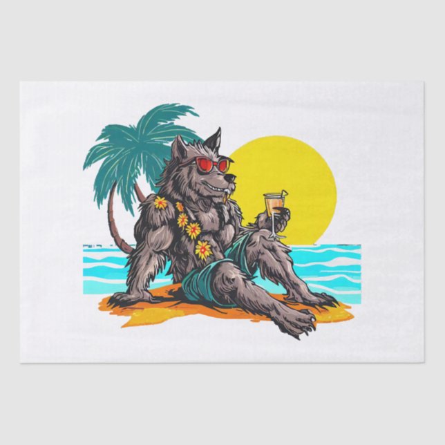 Papel De Seda werewolf de vacaciones (Anverso)