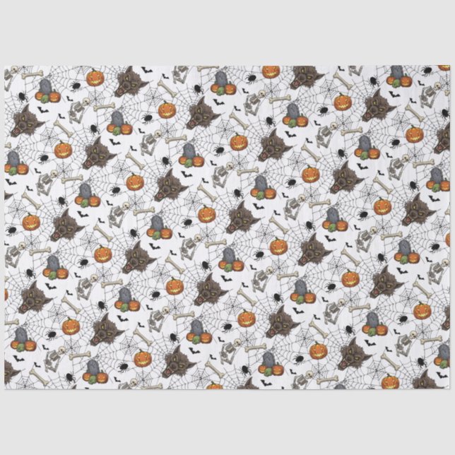 Papel De Seda 🐺 Werewolf Halloween 🎃 💀 (Anverso)