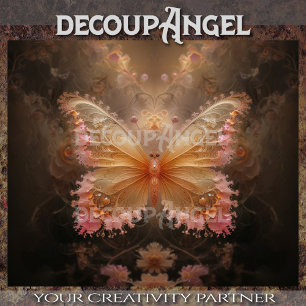 Papel De Seda Whimsical Bloom - Fantasy Butterfly Decoupage