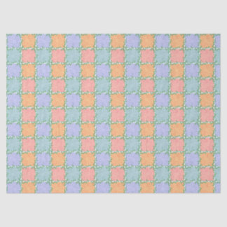 Papel De Seda Whimsical Checkered Tile con vides de leafy