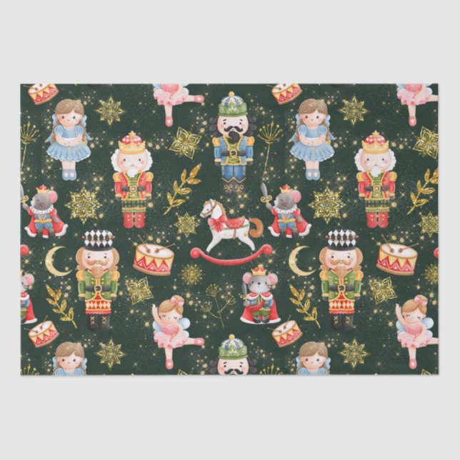 Papel De Seda Whimsical Cute Nutcracker Ballet Muñecas Fx Purpur (Anverso)