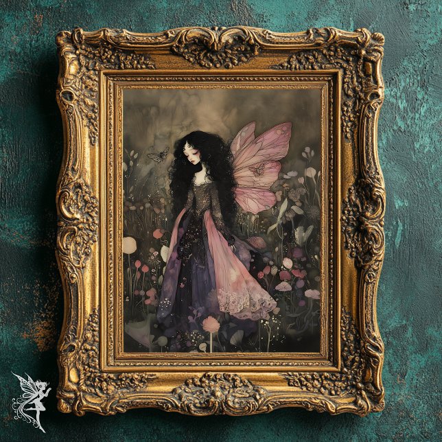 Papel De Seda Whimsical Dark Fairy en Twilight Garden Decoupage (Subido por el creador)
