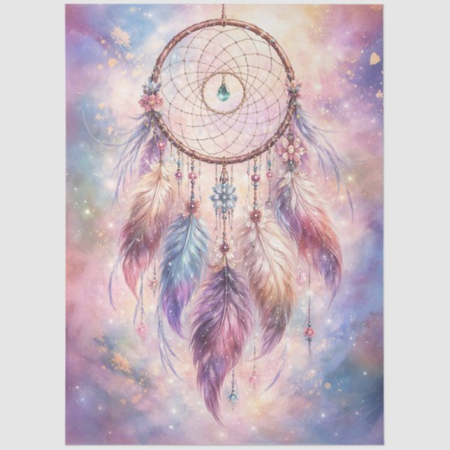 Papel De Seda Whimsical Dreamcatcher Decoupage (Anverso)
