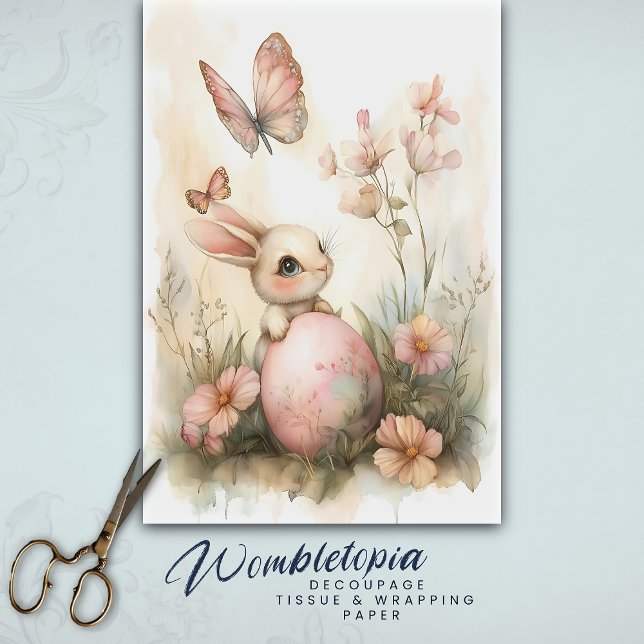 Papel De Seda Whimsical Easter Bunny con la desorientación de la (Subido por el creador)