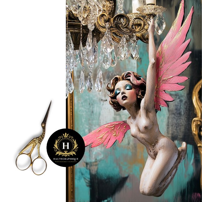 Papel De Seda Whimsical Gothic Gargoyle Starlet Fairy Decoupage (Subido por el creador)