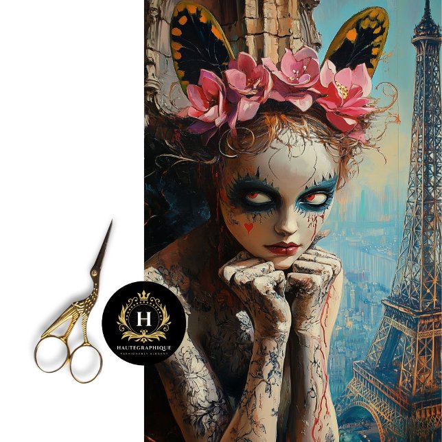 Papel De Seda Whimsical Gothic Paris Gargoyle Decoupage (Subido por el creador)