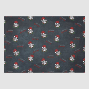 Papel De Seda Whimsical Gothic Santa Skull Navidades