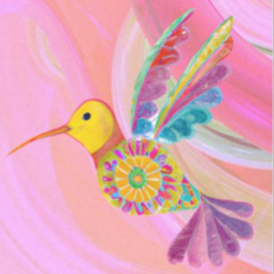Papel De Seda Whimsical Hummingbird