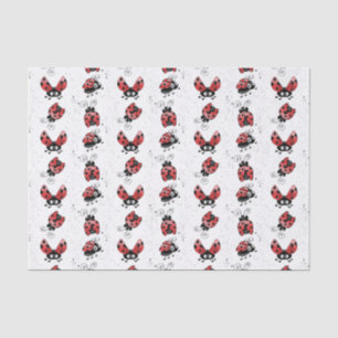 Papel De Seda Whimsical Ladybugs And Splatz Paint
