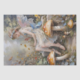 Papel De Seda Whimsical Mushroom Fairy Decoupage