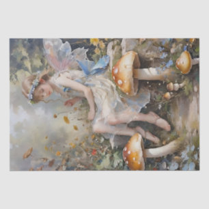 Papel De Seda Whimsical Mushroom Fairy Decoupage
