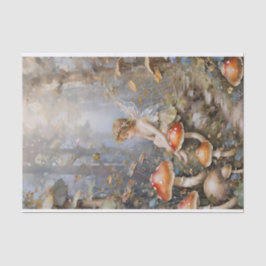 Papel De Seda Whimsical Mushroom Fairy Decoupage