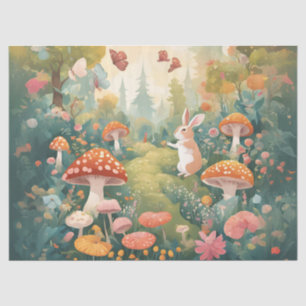 Papel De Seda Whimsical Mushroom Garden