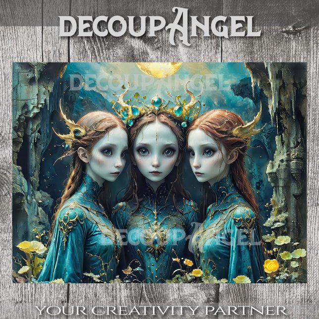 Papel De Seda Whimsical Nymph Trio (Trio de ninfa) - Desnupación (Subido por el creador)