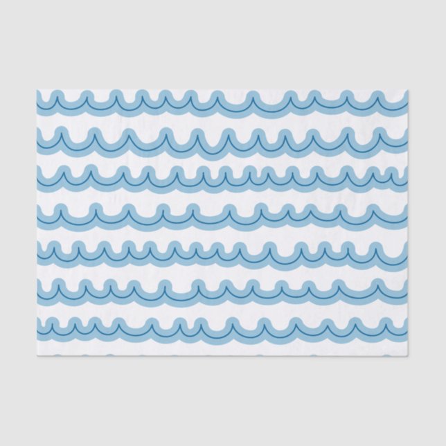 Papel De Seda Whimsical Ocean Waves (Anverso)