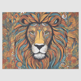 Papel De Seda Whimsical Regal Lion
