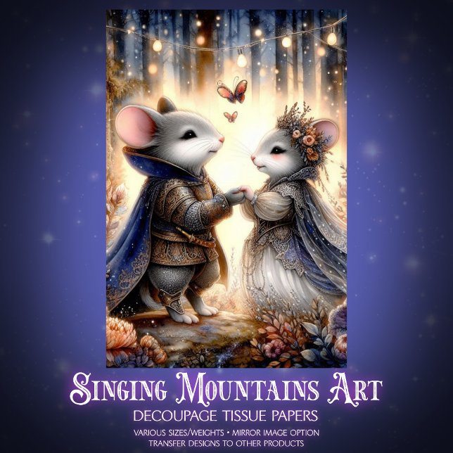 Papel De Seda Whimsical Renaissance Mouse Enchanted Forest  (Subido por el creador)
