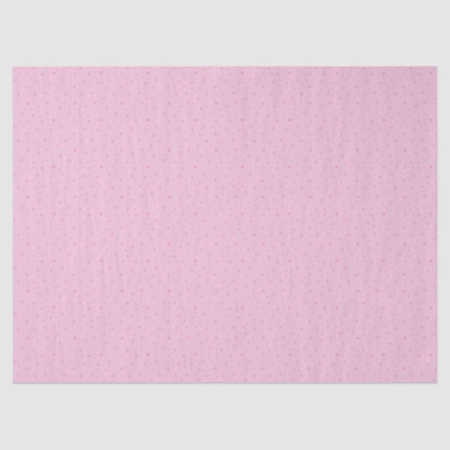 Papel De Seda Whimsical Snowflakes in Pastel Pink Pattern (Anverso)