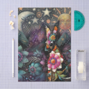 Papel De Seda Whimsical Southwest Coyote Animal Decoupage