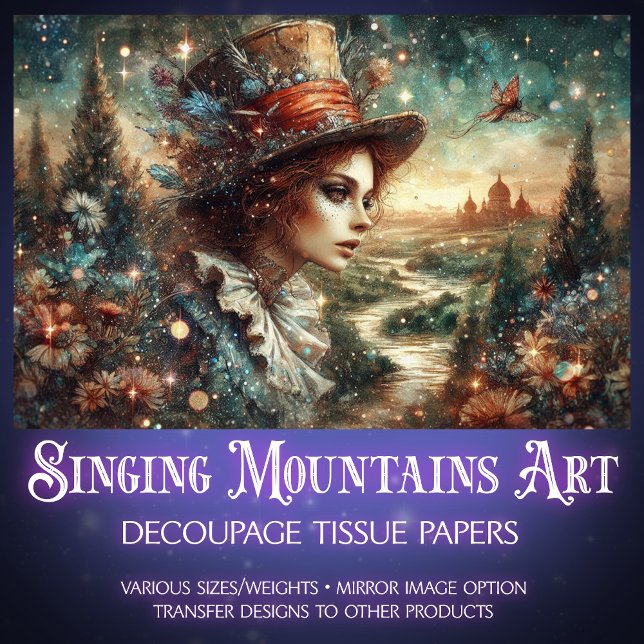 Papel De Seda Whimsical Steampunk Alice In Wonderland (Subido por el creador)