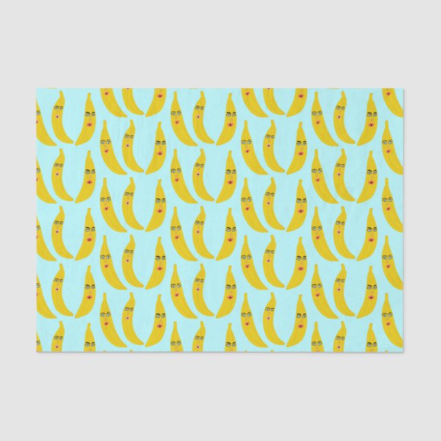 Papel De Seda Whimsical Sweet Banana Trio Gift (Anverso)
