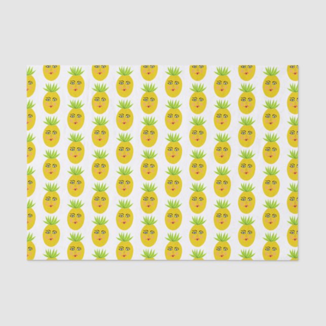 Papel De Seda Whimsical Sweet Pineapple Gift (Anverso)