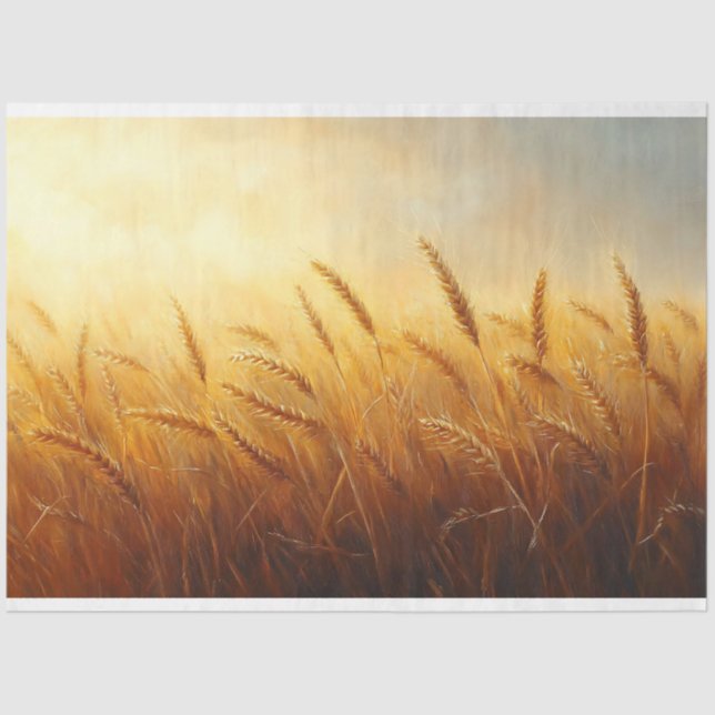 Papel De Seda Whimsical Whimshing Field Landscape Art Decoupage (Anverso)