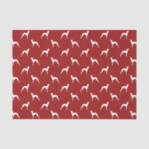 Papel De Seda Whippet siluetea rojo del modelo