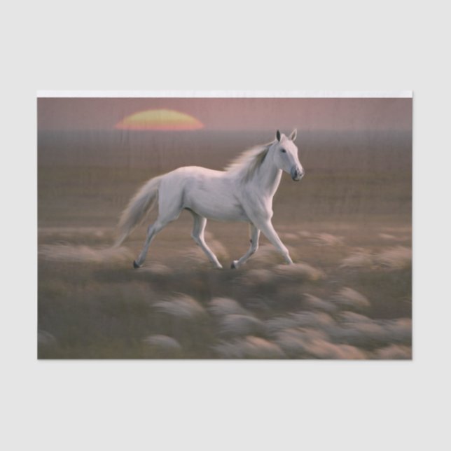 Papel De Seda White Horse Tissue Paper (Anverso)