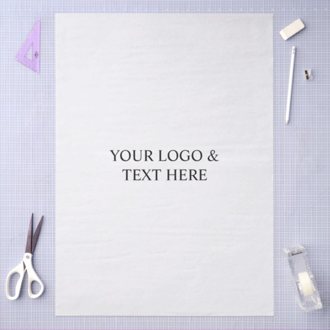 Papel De Seda White Personalized – Your Logo & Text Here (Artesanía)