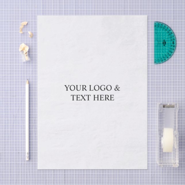 Papel De Seda White Personalized – Your Logo & Text Here (Artesanía)