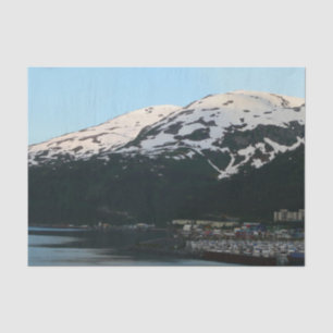 Papel De Seda Whittier en la escena del atardecer de Alaska