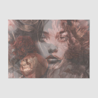 Papel De Seda Wild Grace: Retrato en roya y tinta