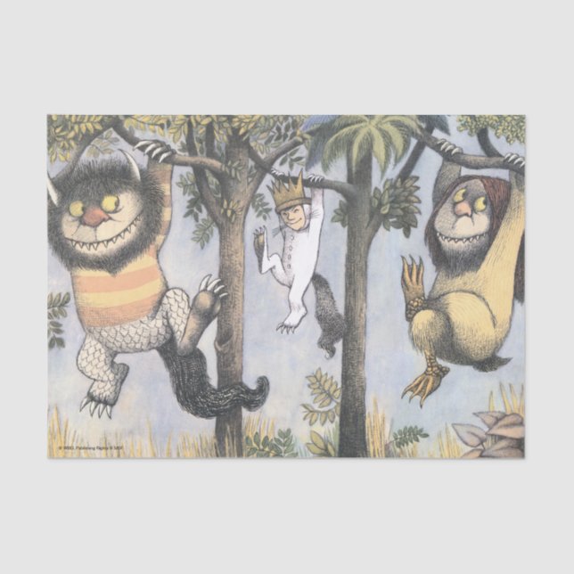 Papel De Seda Wild Things and Max Swinging From Trees (Anverso)
