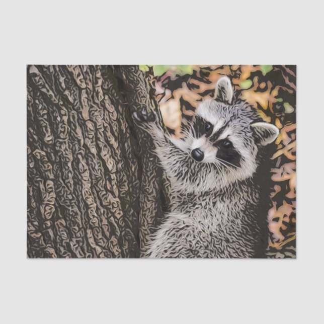 Papel De Seda Wilderness Wild Raccoon (Anverso)