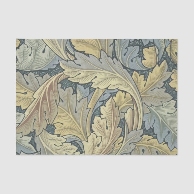 Papel De Seda William Morris Acanthus deja el Art Nouveau floral (Anverso)