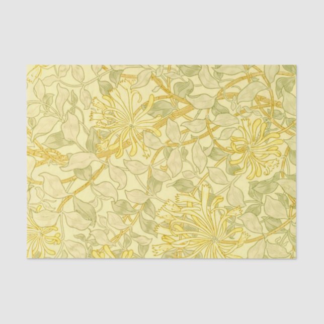Papel De Seda William Morris - Aroma de miel amarillo (Anverso)