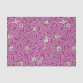 Papel De Seda William Morris, Aves y Pommegrenados - Rosa