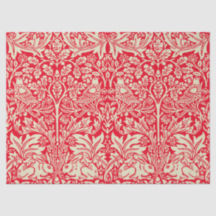 Papel De Seda William Morris Brer Rabbit Vintage Red Pattern
