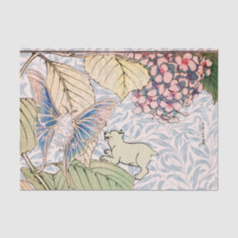 Papel De Seda WILLIAM MORRIS CAT CHASING BOTTERFLY Tejido