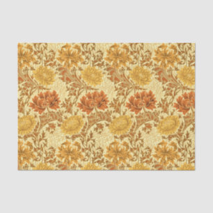 Papel De Seda William Morris Chrysanthemums, Mustard Gold